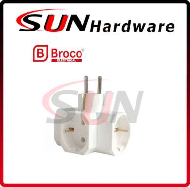T Arde Colokan Broco Te Tee Cabang 3 Lubang Stop Kontak Listrik