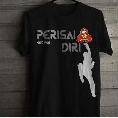 Kaos Baju Perisai Diri Pencak silat indonesia olahraga beladiri bela XL Hitam