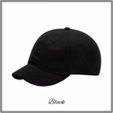 Topi Baseball Bahan Rafel Hat Distro LiDAH PENDEK Hitam warna bordir SABLON Polos custom indonesia p