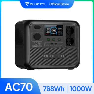 BLUETTI AC70 Portable Power Station | 1000W 864Wh | GARANSI RESMI 5 TAHUN