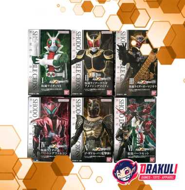 Toys BANDAI Shodo XX Double Cross Kamen Rider 09 (Set of 6)
