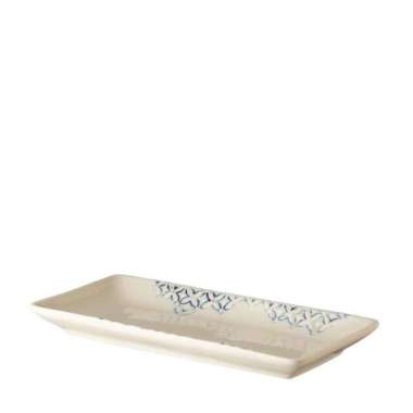 Salad Plate / Piring Salad Jenggala Batik Kawung 23 x 11 x 2 cm Putih