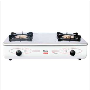 RINNAI Kompor Gas RI-712 T / RI 712 T / RI712T / RI 712 TG [2 Tungku] [Garansi Resmi] Putih (712 T)