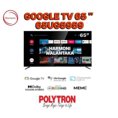 POLYTRON 4K UHD Smart Google TV 65 Inch PLD 65UG5959 TV LED POLYTRON GOOGLE TV YOUTUBE 65''
