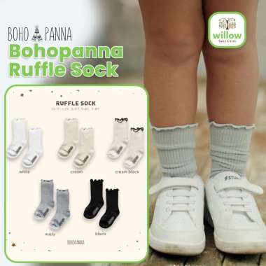 Kaos Kaki Anak - Bohopanna Ruffle Sock 7-8Y Cream