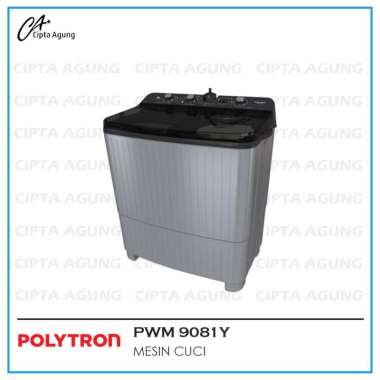 MESIN CUCI 2 TABUNG POLYTRON 9 KG PWM-9081Y / PWM 9081