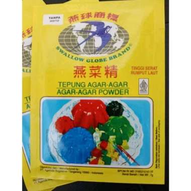 Agar-Agar agar agar Swallow Globe Putih plain kemasan sachet 7gr