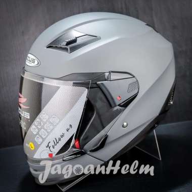 ZEUS HELM ZS611C SOLID MATT GREY | ZS-611C IMPORT DOUBLE VISOR STANDART XL