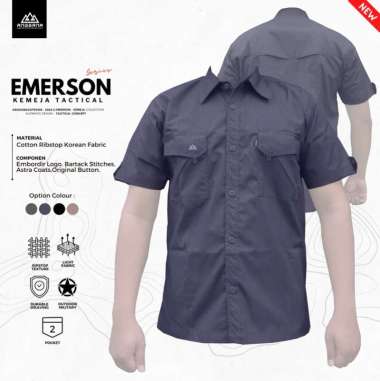 Kemeja Outdoor Cotton Ripstop Series Emerson Angsana Grey M