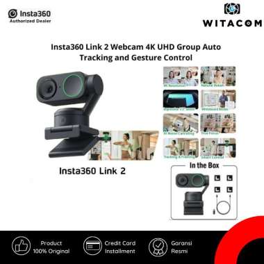 WITACOM - Insta360 Link 2 Webcam 4K UHD Group Auto Tracking and Gesture Control - Garansi Resmi