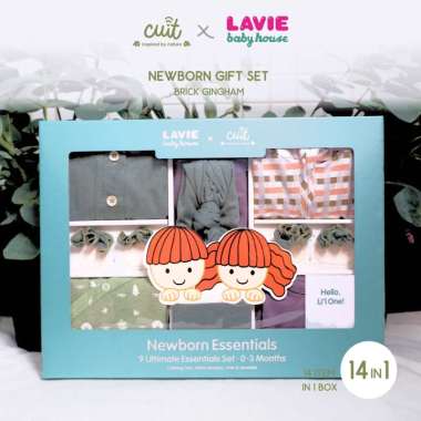 HAMPERS Special LAVIE x CUIT Newborn Essentials Brick gingham