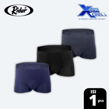 Rider Xtracool Boxer Seamless Modal Spandex - Boxer Pria R803B isi 1 Pcs navy 3XL