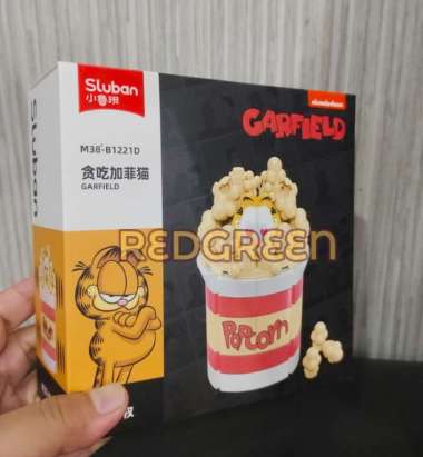 mainan anak edukasi Sluban Garfield brick sluban garfield mainak brick rakit varian D