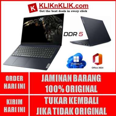 LENOVO IDEAPAD SLIM 1 AMD RYZEN 3 7320U RAM 8GB DDR5 SSD 512GB LAYAR 15.6 FULL HD ABYSS BLUE 8GB | 5