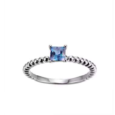 Simple Square Alexandrite Ring - Cincin 1 carat perak lapis emas Alexandrite s925 by Her Jewellery