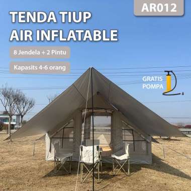 Tenda Camping Pompa Waterproof 4 - 6 Orang | Air Inflatable Tent Outdoor 4 - 6 Orang | Tenda Camping