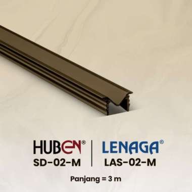 PAKET Rel dan Roda Pintu Lemari Sliding ELCO 329 FULL BROWN TANPA POTONG