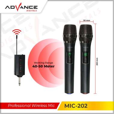 Advance Mic Wireless MIC 202 Professional Double Microphone