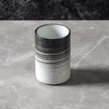 Brewsuniq - Stripes Tall Kicho Mug 200ml / Cangkir Minum Cantik Unik Estetik Minimalis Purple