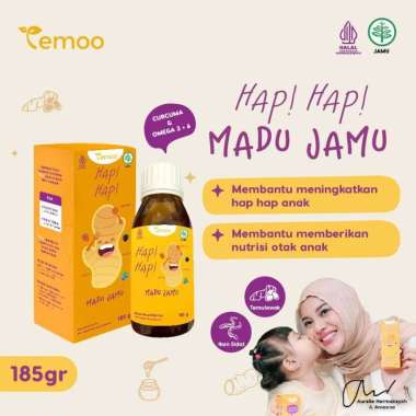 Temoo Hap Hap Madu Jamu - Vitamin Anak Gemoy & Suplemen Nutrisi Otak T22 185gr