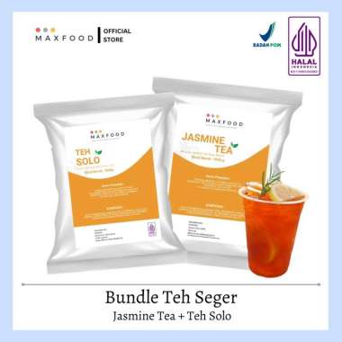 Maxfood - Bundle Bubuk Minuman Teh Seger Jasmine Tea + Teh Solo 1 KG
