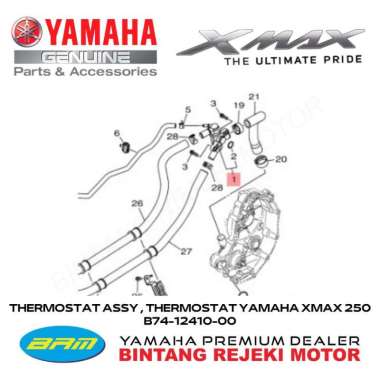THERMOSTAT ASSY, THERMOSTAT YAMAHA XMAX 250 B74-12410-00