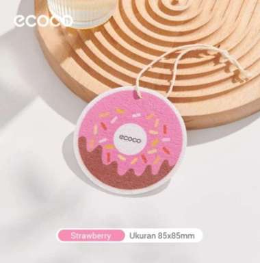 ECOCO Donut Dishwashing Cotton - Spons Pembersih Spons Pencuci Spons Cuci Piring Strawberry