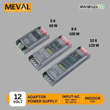 MEVAL Adaptor Power Supply LED Strip - 12V 16A - 200W