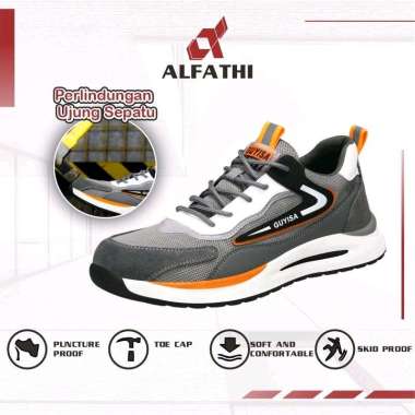 AlFathi Sepatu Safety Sneakers Cygnus Grey 40