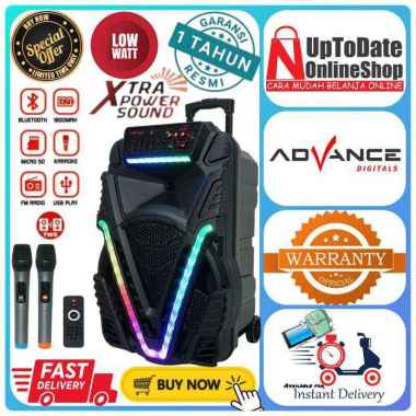 SPEAKER MEETING ADVANCE K-1507 K1507 K 1507 PORTABLE SPEAKER BLUETOOTH 15 INCH FREE 2 MIC ADVANCE SP