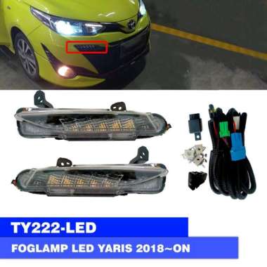 FOGLAMP / LAMPU KABUT DLAA TY 222 LED DRL TOYOTA VIOS YARIS 2018