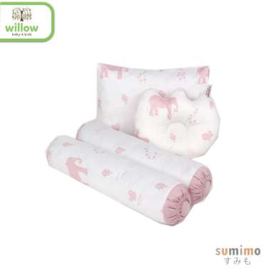 Set Bantal Bayi - Sumimo Baby Pillow Set Vintage Forest Pink