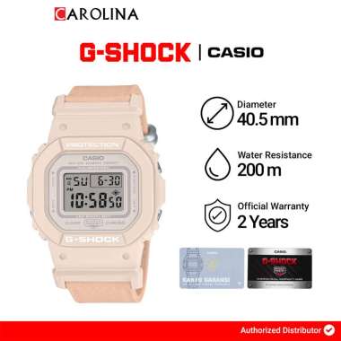 Jam Tangan Wanita Casio G SHOCK GMD-S5600CT-4D Light Pink Dial Light Pink Nylon Band