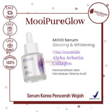 MOOI Serum Pure Glow 20ml - Serum Korea Pencerah Wajah (100% ORIGINAL BPOM) | Skin Care Face Serum