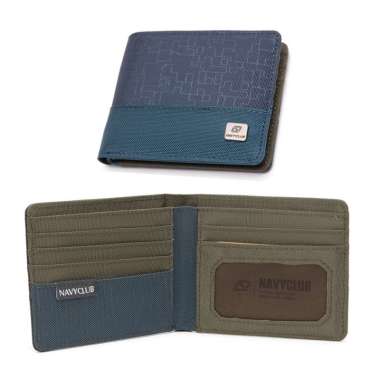 Navy Club Bryon Dompet Pria Kasual - Dompet Lipat Free Box Exclusive Biru