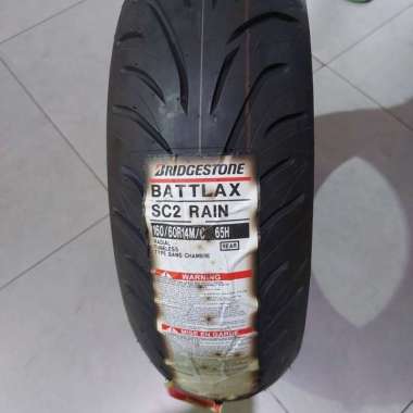 BAN LUAR MOTOR SC2 R RAIN BATTLAX UKURAN 160/60-15 TUBELESS TL TAHUN PRODUKSI 2024 | BAN DEPAN BELAK