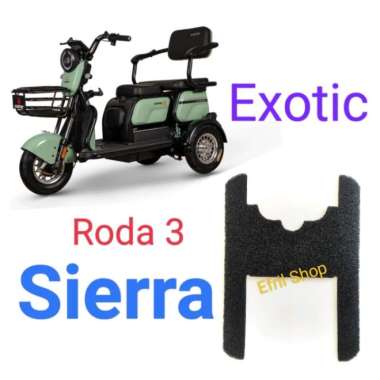 Alas kaki karpet sepeda motor listrik roda 3 Exotic Sierra roda tiga Hitam