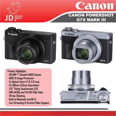 Canon Powershot G7X Mark III - G7X Mark 3 Powershot Canon G7 X Mark III Digital Camera PAKET 2A SILV