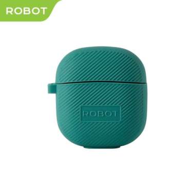 Robot Wireless Earphone Airbuds T60 Original TWS Bluetooth Garansi 1 Tahun CASE GREEN