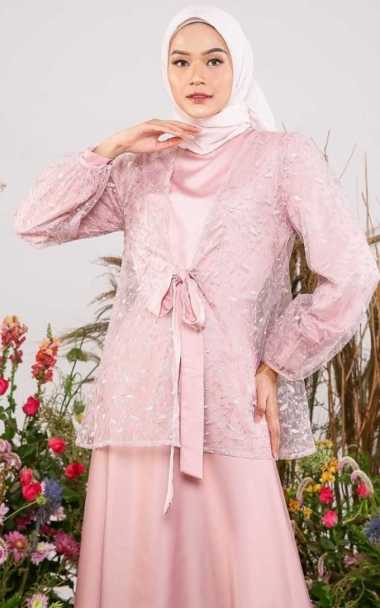 Hazelnut Indonesia - Maharani Samara Dress - Gaun/ Pakaian/ Dress Wanita ZETTA OUTER PINK