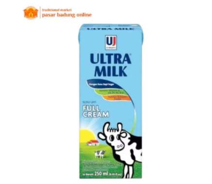 Ultramilk Full Cream 250 Ml 1 Dus isi 24 Pcs