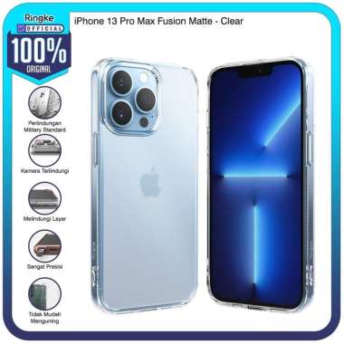 Casing iPhone 13 Pro Max Magsafe Softcase Camera Screen Protector Slim Fusion Matte-Clear