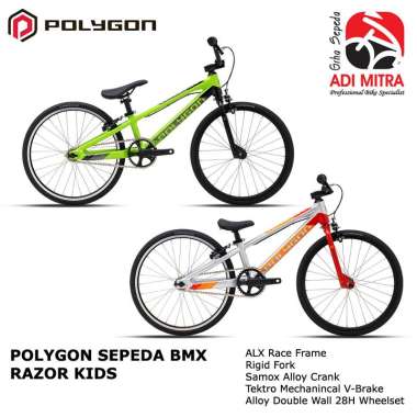 Polygon Razor Kids Sepeda BMX Race Anak 20 Inch Mini Silver