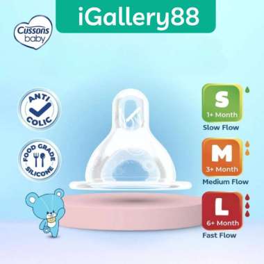 Cussons Baby Nipple Silicone Wide Neck Dot Botol Bayi Cussons M