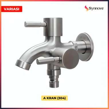 Kran Shower 2 Cabang Stainless Steel Keran Kran Air Kamar Mandi Kran Mesin Cuci Keran Air Tembok Ker