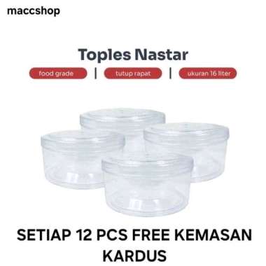12 PCS TANAKA TOPLES KUE NASTAR KRISTAL BENING 500ML