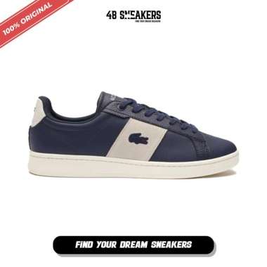 Sepatu Pria Lacoste Carnaby Pro CGR Bar Smooth Leather Navy (746SMA0041J18) Original 44