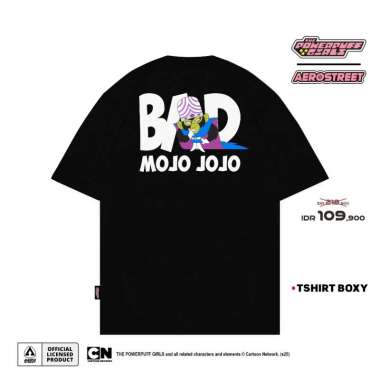 Aerostreet T Shirt Boxy Bad Mojo Jojo Black Kaos FADAA M