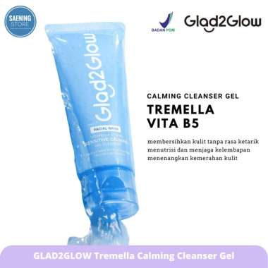 【NEW LAUNCH】GLAD2GLOW TREMELLA VITA B5 SENSITIVE CALMING GEL CLEANSER | sabun cuci muka G2G facial w