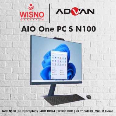 Advan AIO OnePC S Intel N100 4/128GB SSD WIN 11 Home 23.8"FHD IPS Upgradeable